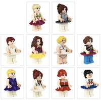 Bulk 10 City Girl Minifigures Community City Mini Figures Building Bricks - A2ZOZMALL