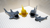 Shark Animal Minifigures Set 3 Large 1 Small Shark Mini Figures - A2ZOZMALL