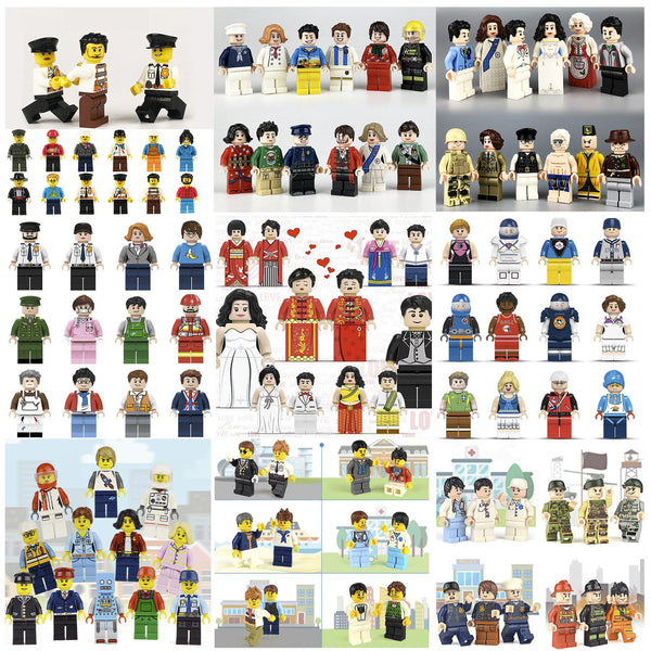 Bulk 12 City Minifigures Lego Compatible