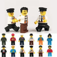 Bulk 12 City Minifigures Community City Building Block Bricks - A2ZOZMALL