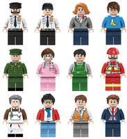 Bulk 12 City Minifigures Community City Building Block Bricks - A2ZOZMALL