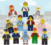 Bulk 12 City Minifigures Community City Building Block Bricks - A2ZOZMALL