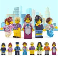 Bulk 8 City Girls Minifigures Compatible with Lego - A2ZOZMALL