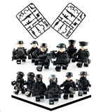 12 Pcs Police SWAT Minifigures with Weapons Pack - A2ZOZMALL