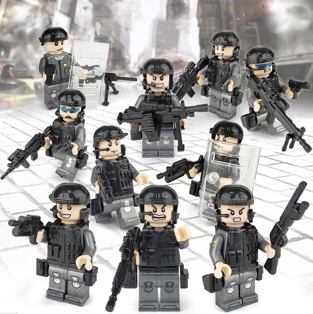 Lego SWAT Team Minifigure 10pcs [ with weapons ] | A2Z Oz Mall – A2ZOZMALL