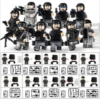 10 Pcs SWAT Special Unit Police Officers Minifigures with Weapon Pack - A2ZOZMALL