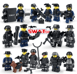 16 Pcs Special Unit SWAT Police Officers Minifigures with Weapon Pack - A2ZOZMALL