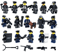 16 Pcs Special Unit SWAT Police Officers Minifigures with Weapon Pack - A2ZOZMALL