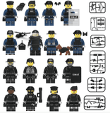 16 Pcs Special Unit SWAT Police Officers Minifigures with Weapon Pack - A2ZOZMALL