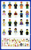 Bulk 20 Minifigures City Community People with Accessories - A2ZOZMALL