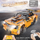 Technical RC Motorised Orange Challenger Hyper Car Model Building Blocks Bricks Set