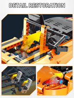 Technical RC Motorised Orange Challenger Hyper Car Model Building Blocks Bricks Set