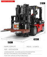 Mould King Forklift Truck Mk II 2.4GHz RC APP Building Blocks Assembly Technical Toy Set