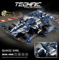 Mini 4WD Race Car Kit Technic Pull Back and Go Toy Gift - A2ZOZMALL