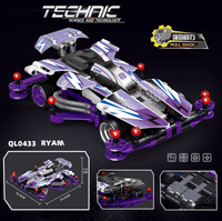 Mini 4WD Race Car Kit Technic Pull Back and Go Toy Gift - A2ZOZMALL