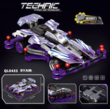 Mini 4WD Race Car Kit Technic Pull Back and Go Toy Gift - A2ZOZMALL