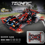 Mini 4WD Race Car Kit Technic Pull Back and Go Toy Gift - A2ZOZMALL