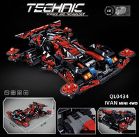 Mini 4WD Race Car Kit Technic Pull Back and Go Toy Gift - A2ZOZMALL