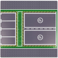 Lego City Road Baseplate with Parking Lot for City Town